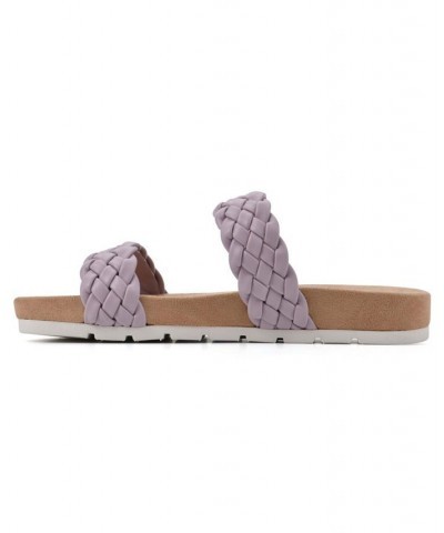 Women's Truly Slide Sandals Purple $25.96 Shoes