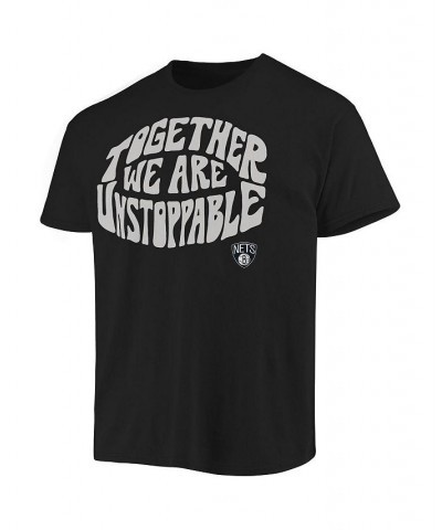 Men's Black Brooklyn Nets Positive Message Enzyme Washed T-shirt $24.93 T-Shirts