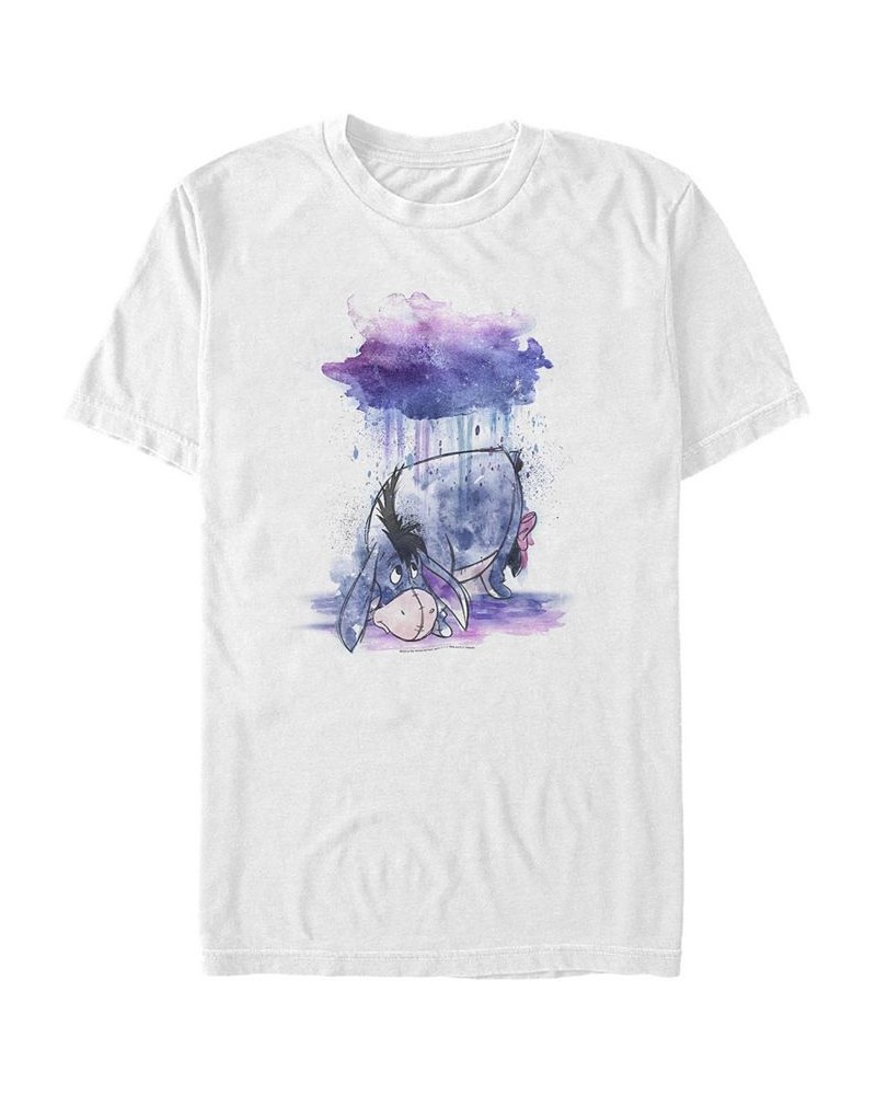 Men's Watercolor Eeyore Short Sleeve T-Shirt White $15.75 T-Shirts