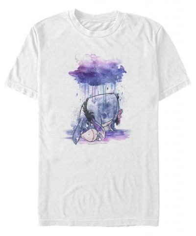 Men's Watercolor Eeyore Short Sleeve T-Shirt White $15.75 T-Shirts