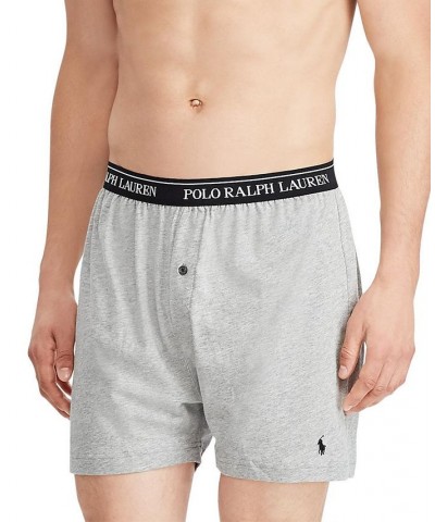 Men's Classic-Fit Cotton Knit Boxers, 5-Pack Andover / Polo Black $32.78 Underwear