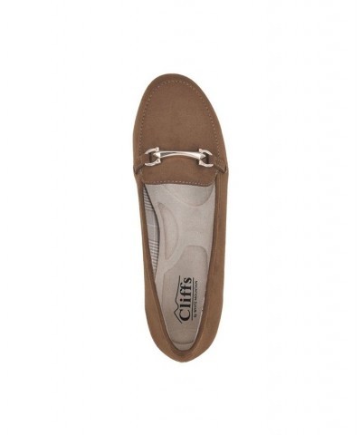 Women's Glowing Loafer Flats Tan Smooth $31.74 Shoes