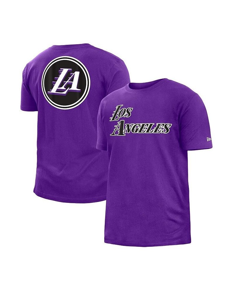 Men's Purple Los Angeles Lakers 2022/23 City Edition Brushed Jersey T-shirt $20.00 T-Shirts