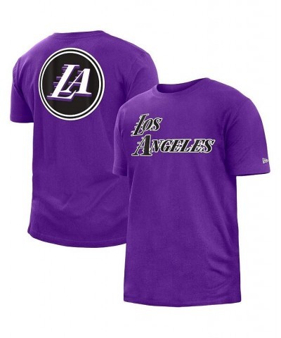 Men's Purple Los Angeles Lakers 2022/23 City Edition Brushed Jersey T-shirt $20.00 T-Shirts