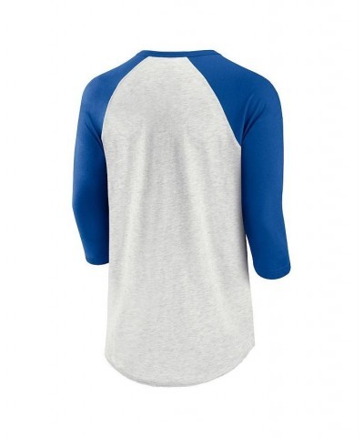 Men's Branded Oatmeal, Royal Milwaukee Brewers True Classics Better Believe Raglan Henley 3/4-Sleeve T-shirt $29.99 T-Shirts