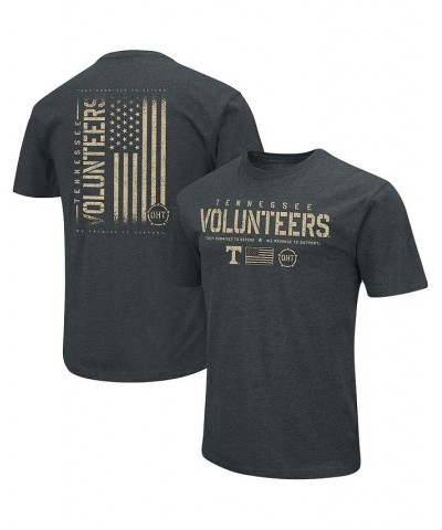 Men's Heathered Black Tennessee Volunteers OHT Military-Inspired Appreciation Flag 2.0 T-shirt $24.29 T-Shirts