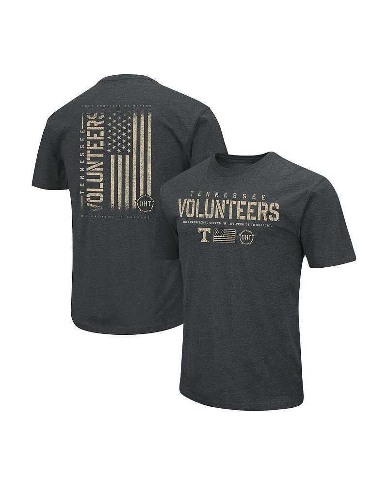 Men's Heathered Black Tennessee Volunteers OHT Military-Inspired Appreciation Flag 2.0 T-shirt $24.29 T-Shirts