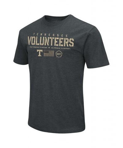 Men's Heathered Black Tennessee Volunteers OHT Military-Inspired Appreciation Flag 2.0 T-shirt $24.29 T-Shirts