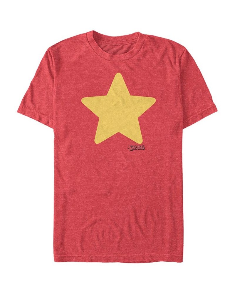 Men's Steven Universe Star Costume Short Sleeve T- shirt Red $19.94 T-Shirts