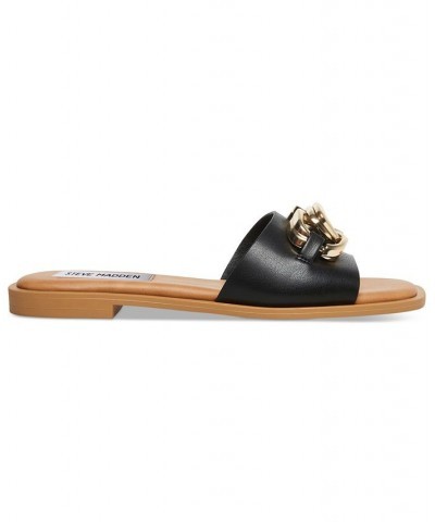 Women's Gene Embellished Slide Sandals Black $42.72 Shoes