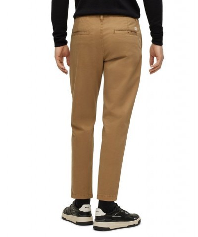 BOSS Men's Tapered-Fit Trousers Tan/Beige $55.30 Pants