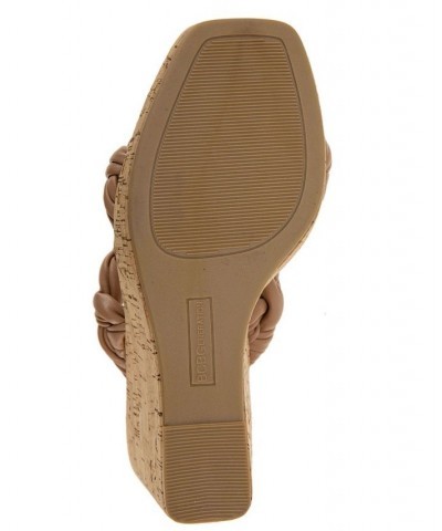 Women's Ulana Wedge Sandal Tan/Beige $33.79 Shoes