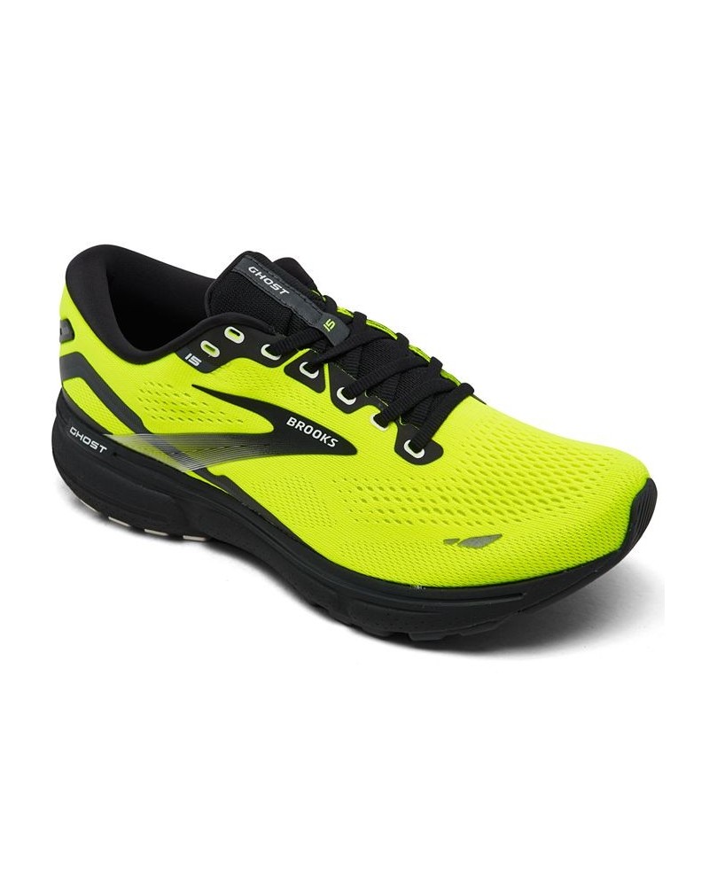 Men's Ghost 15 Running Sneakers Yellow $55.50 Shoes