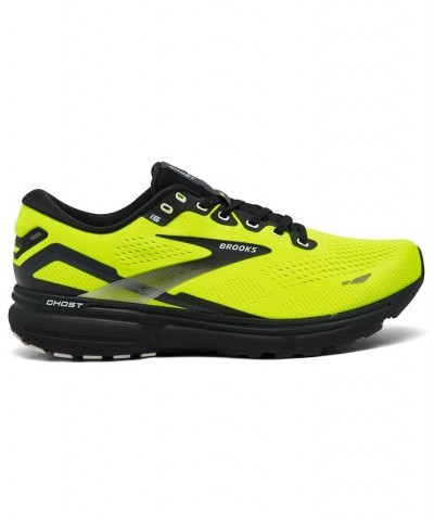 Men's Ghost 15 Running Sneakers Yellow $55.50 Shoes