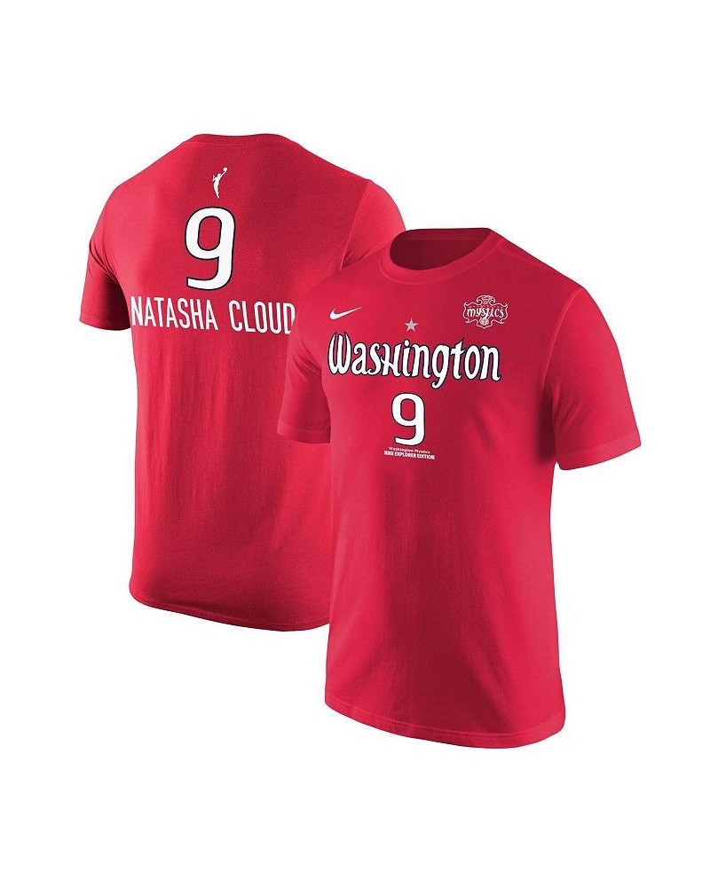 Men's Natasha Cloud Red Washington Mystics Explorer Edition Name Number T-shirt $27.49 T-Shirts