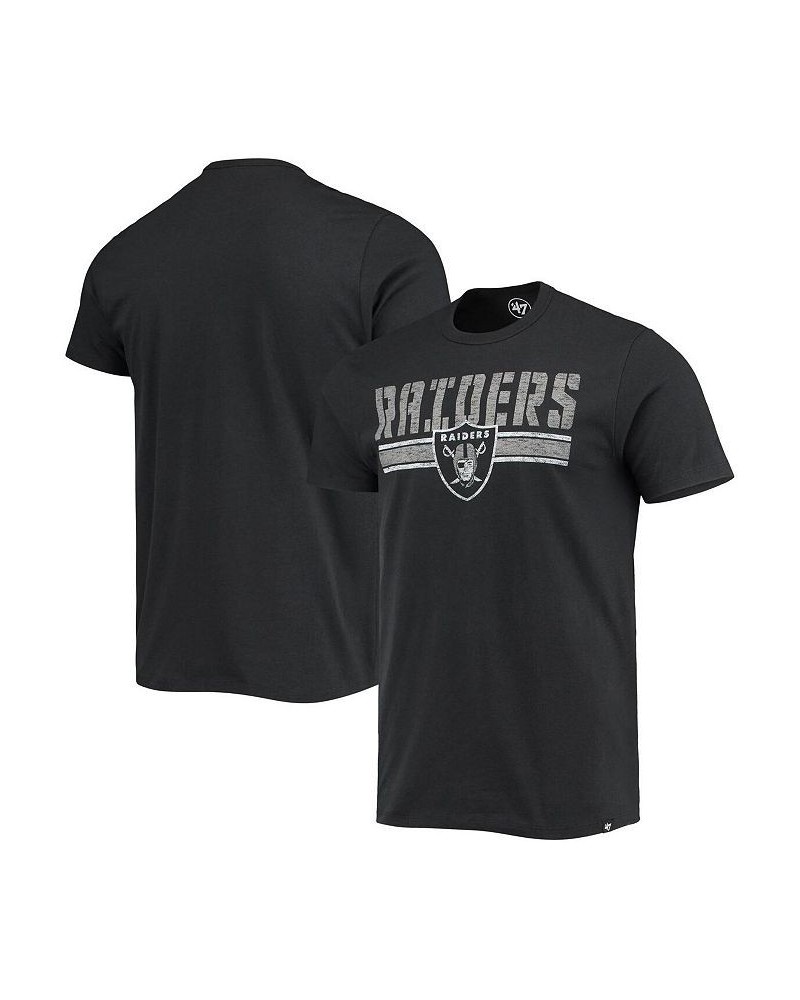 Men's Black Las Vegas Raiders Team Stripe T-shirt $20.39 T-Shirts