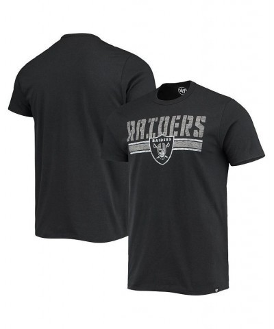 Men's Black Las Vegas Raiders Team Stripe T-shirt $20.39 T-Shirts