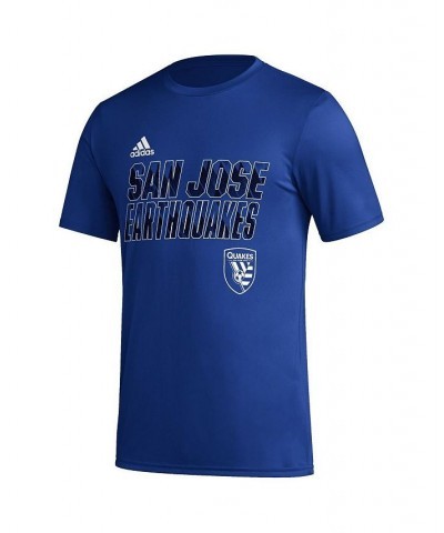 Men's Blue San Jose Earthquakes Team Jersey Hook AEROREADY T-shirt $22.00 T-Shirts