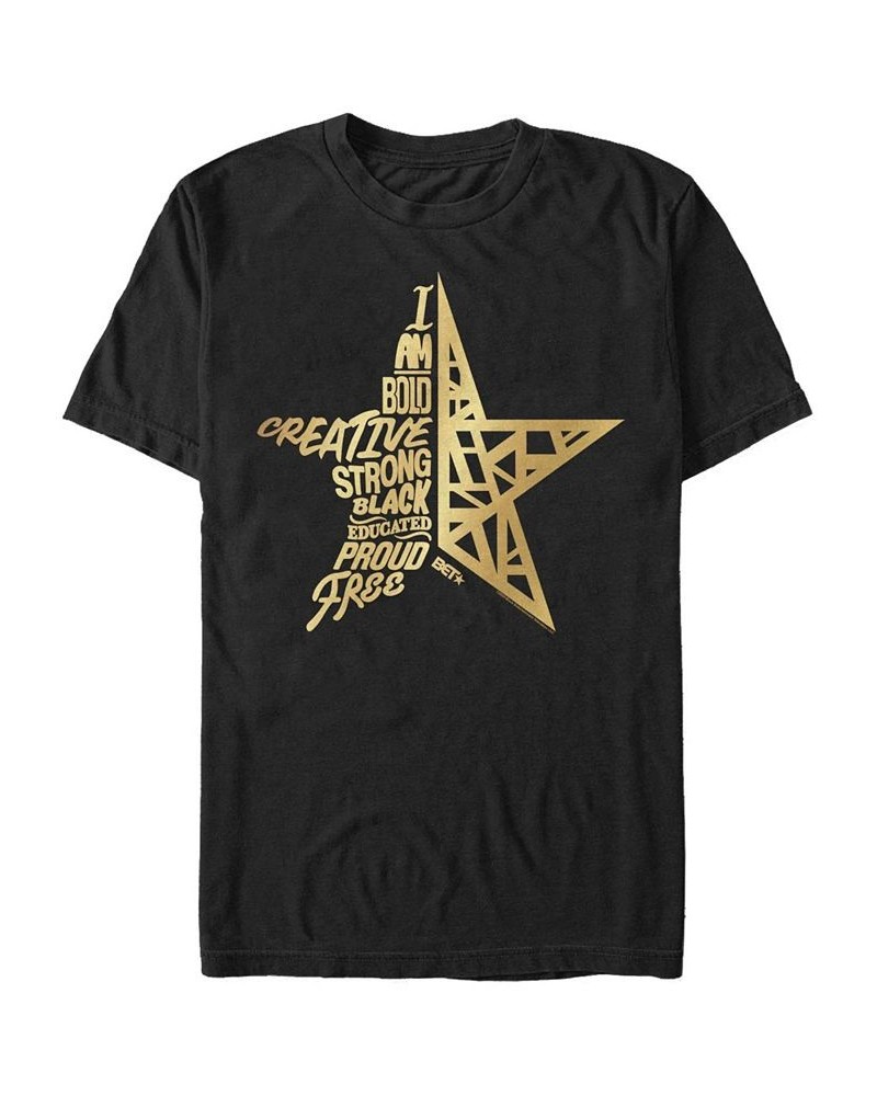 Men's Bet Star Short Sleeve T-shirt Black $14.70 T-Shirts