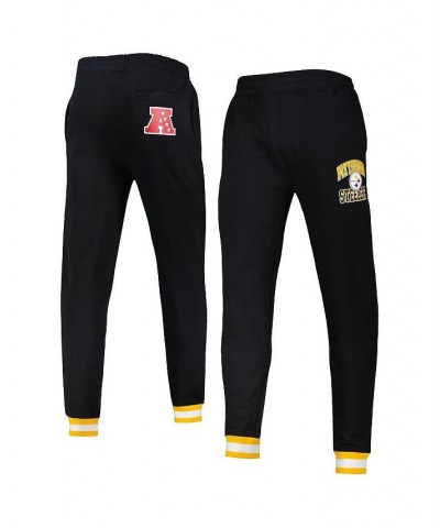 Men's Black Pittsburgh Steelers Blitz Fleece Jogger Pants $36.04 Pants