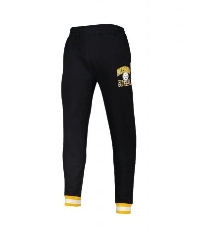 Men's Black Pittsburgh Steelers Blitz Fleece Jogger Pants $36.04 Pants