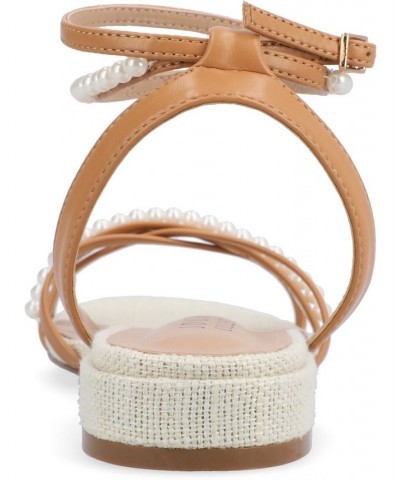 Women's Tulsi Embellished Strappy Sandals Tan/Beige $45.00 Shoes