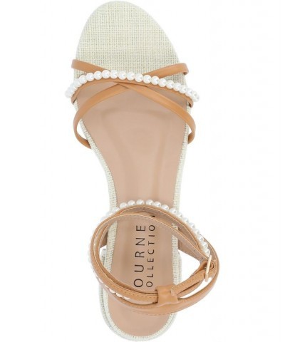 Women's Tulsi Embellished Strappy Sandals Tan/Beige $45.00 Shoes