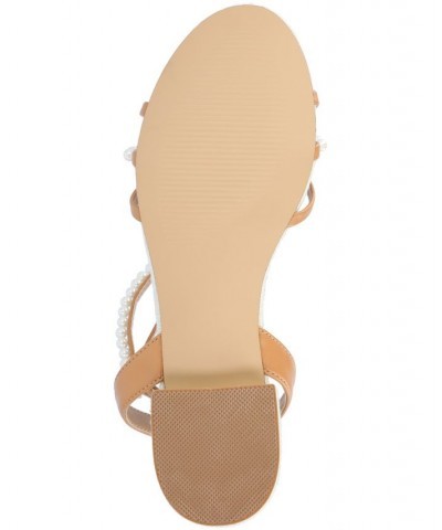 Women's Tulsi Embellished Strappy Sandals Tan/Beige $45.00 Shoes