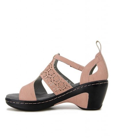 Women's Bonita Wedge Sandals Pink $48.06 Shoes