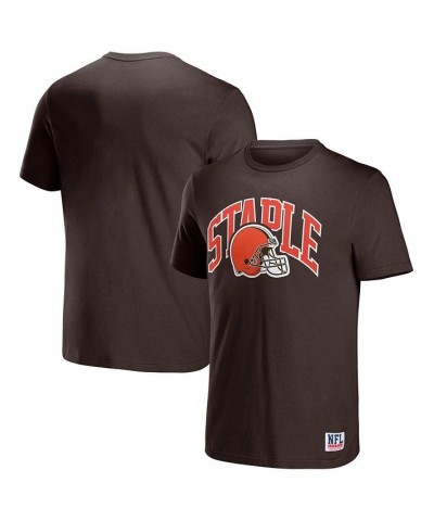 Men's NFL X Staple Black Cleveland Browns Lockup Logo Short Sleeve T-shirt $19.19 T-Shirts