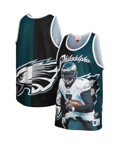 Men's Michael Vick Black, Midnight Green Philadelphia Eagles Retired Player Graphic Tank Top $47.50 T-Shirts