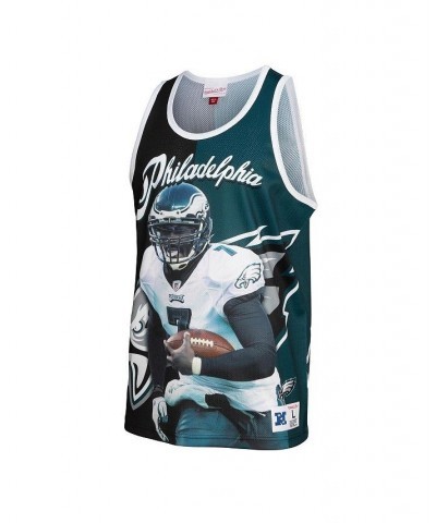 Men's Michael Vick Black, Midnight Green Philadelphia Eagles Retired Player Graphic Tank Top $47.50 T-Shirts