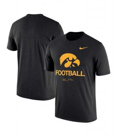 Men's Heathered Black Iowa Hawkeyes Team Football Legend T-shirt $18.00 T-Shirts