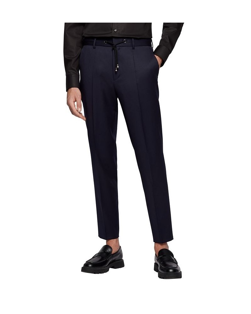 BOSS Men's Drawstring Trousers Blue $106.56 Pants