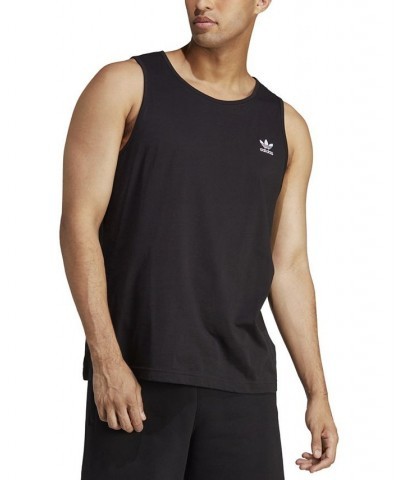 Men's Essentials Classic-Fit Trefoil Logo Tank Black $18.20 T-Shirts