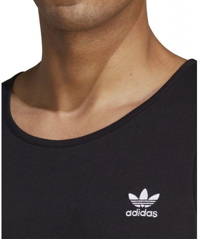 Men's Essentials Classic-Fit Trefoil Logo Tank Black $18.20 T-Shirts