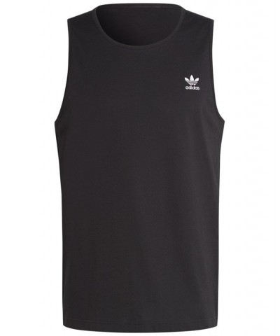 Men's Essentials Classic-Fit Trefoil Logo Tank Black $18.20 T-Shirts