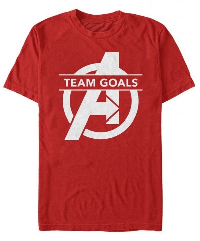 Marvel Men's Avengers Endgame Team Goals Logo Short Sleeve T-Shirt Red $20.29 T-Shirts