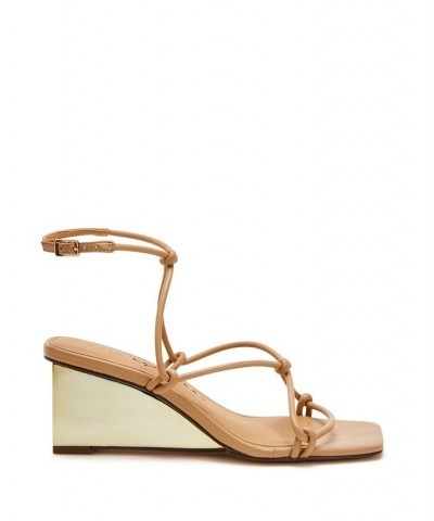 Women's The Irisia Strappy Buckle Sandals Tan/Beige $58.31 Shoes