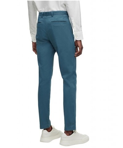 BOSS Men's Stretch-Cotton Gabardine Slim-Fit Chinos Blue $60.48 Pants