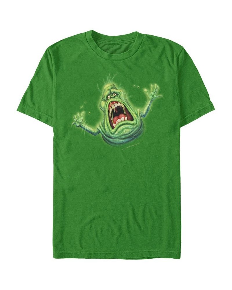 Ghostbusters Slimer B Men's Short Sleeve T-shirt Green $14.70 T-Shirts