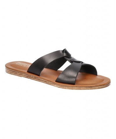 Women's Dov-Italy Slide Sandals Black $37.96 Shoes