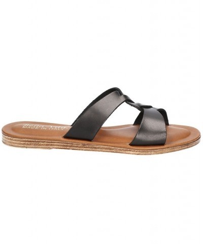 Women's Dov-Italy Slide Sandals Black $37.96 Shoes