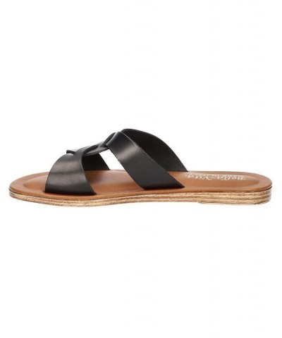 Women's Dov-Italy Slide Sandals Black $37.96 Shoes