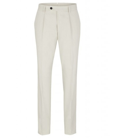 BOSS Men's Slim-Fit Stretch Cotton Trousers Tan/Beige $86.40 Pants