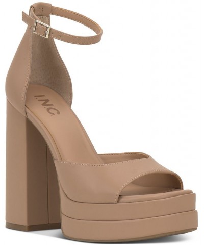 Women's Arya Platform Sandals Tan/Beige $32.85 Shoes