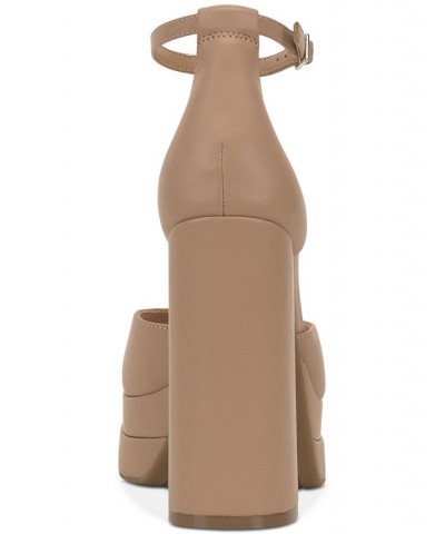 Women's Arya Platform Sandals Tan/Beige $32.85 Shoes