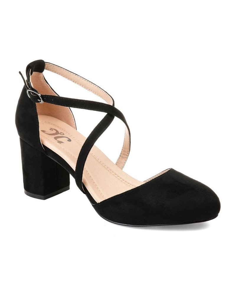 Women's Foster Crisscross Heels Black $46.00 Shoes