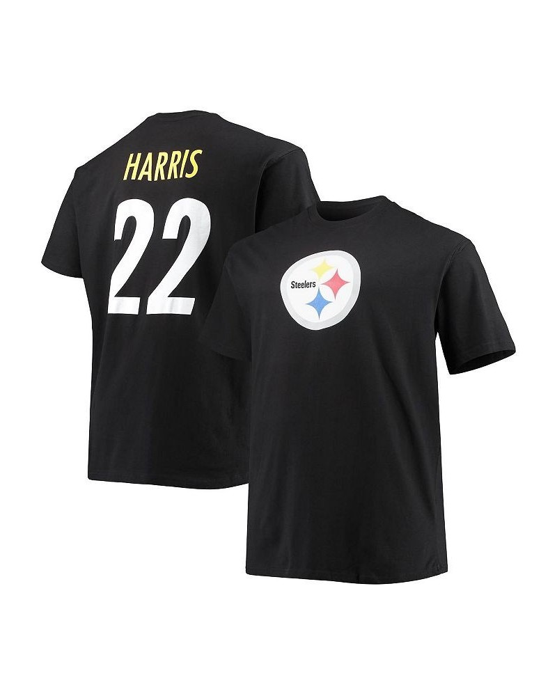 Men's Branded Najee Harris Black Pittsburgh Steelers Big and Tall Player Name and Number T-shirt $20.90 T-Shirts