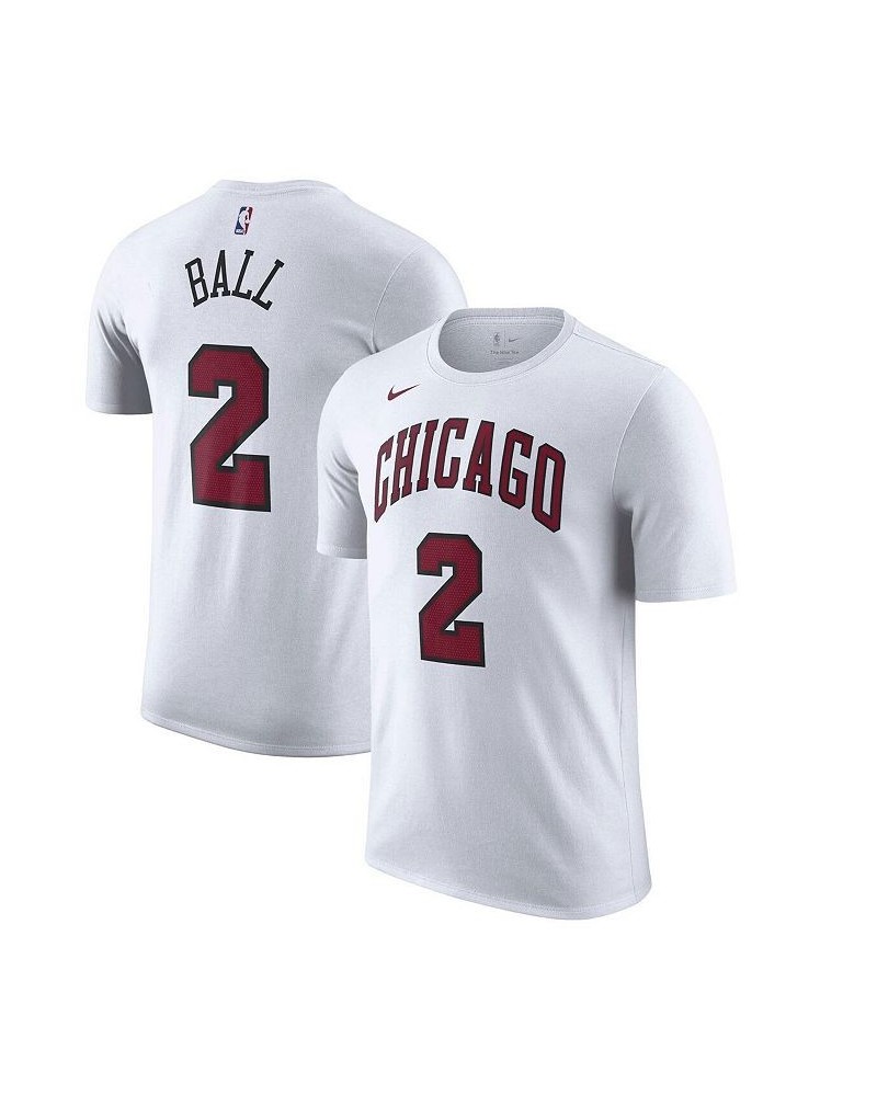 Men's Lonzo Ball White Chicago Bulls 2022/23 City Edition Name and Number T-shirt $18.90 T-Shirts